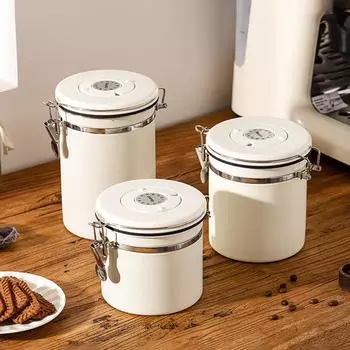 Герметичный контейнер для хранения кофе из нержавеющей стали, герметичный бак для домашней кухни 1.5L