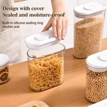 Герметичный контейнер для хранения продуктов, герметичная банка с крышкой, пищевой, без BPA, штабелируемый 500ML