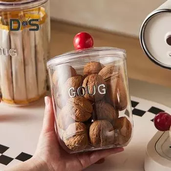 Герметичный контейнер для хранения продуктов с крышкой, большой емкости, прозрачный дизайн, без BPA, герметичная банка для хранения муки, хлопьев и сухих продуктов S