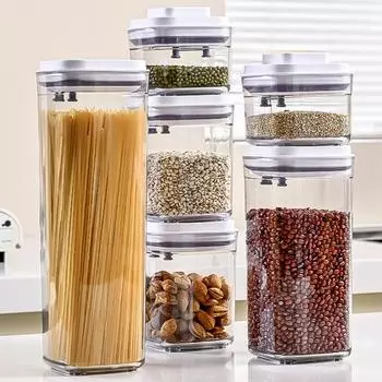 Герметичный контейнер для хранения продуктов Штабелируемый контейнер для сухих круп 950ml