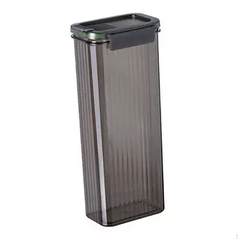 Герметичный контейнер для спагетти с крышкой, коробка для хранения макаронных изделий, бобов, сухих серый