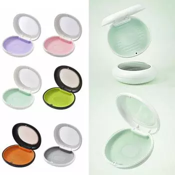 Герметичный контейнер для зубных протезов, пластиковый футляр для капы, средство для ухода за зубами зелёный/белый