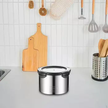 Герметичный контейнер из нержавеющей стали 304, канистра для хранения продуктов питания, чай, кофе в зернах, многоразовый 500ml