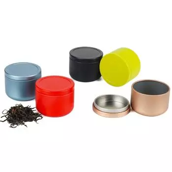 Герметичный контейнер с защитой от запаха, алюминиевая банка для хранения трав, металлическая герметичная банка для чая красный