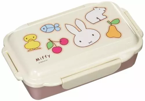 Герметичный ланч-бокс Kutsuwa Miffy Miffy, 4-точечный, одноуровневый, Серия Ippai