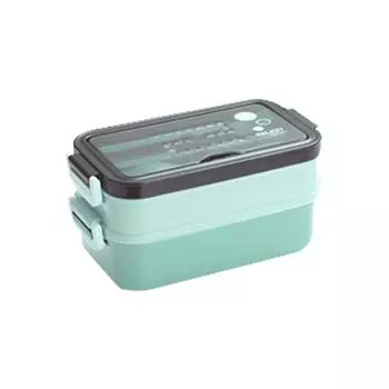 Герметичный ланч-бокс с 2 отделениями и столовыми приборами, идеально подходит для еды на работе и в путешествии, можно использовать в микроволновой печи и посудомоечной машине. One Size