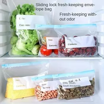 Герметичный пакет для заморозки с застежкой-молнией — многоразовый, сохраняющий свежесть и герметичный пакет для хранения продуктов, подходит для организации пространства на кухне.