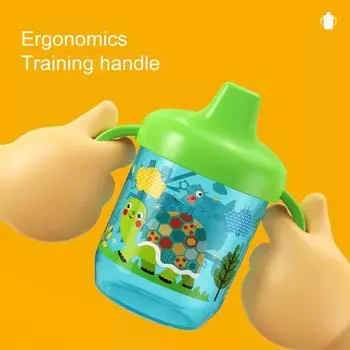 Герметичный полипропилен с отличным уникальным рисунком, устойчивый к высоким температурам, тренировочная чашка для кормления детей с водой розы красного