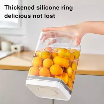 Герметичный прозрачный контейнер с крышкой, пищевой, без BPA, складной, открывающийся одним нажатием, прозрачный органайзер для зерна, банка для сахара S