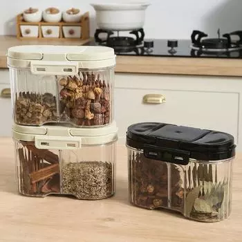 Герметичный резервуар для хранения зерна, пластиковый прозрачный дозатор хлопьев, коробка для хранения продуктов, сахар L чёрный