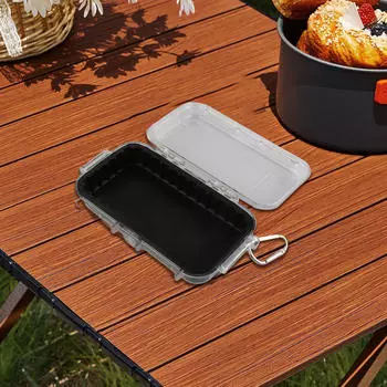 Герметичный водонепроницаемый ящик для переноски, контейнер для хранения, ударопрочный кемпинг чёрный