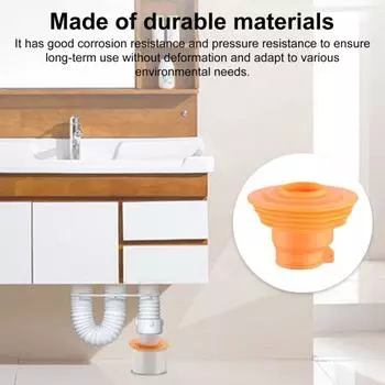 Герметик для сливной трубы Yousheng Tube, водонепроницаемый материал, простая установка, устойчивая к давлению, сливная труба для пола, освежитель воздуха для ванной комнаты оранжевый