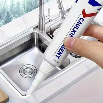 Герметик латексный гель-герметик - 1 шт. Быстросохнущий, водостойкий, устойчивый к плесени наполнитель для бетона, мрамора, металла, стекла, ПВХ - идеально подходит для ванной комнаты 50ML