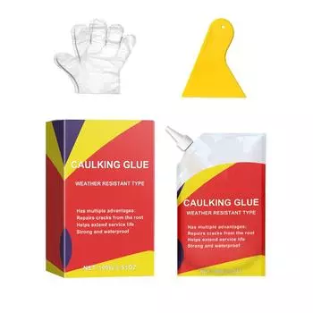 Герметик, Водонепроницаемый клей для трещин в бетоне, Заполнитель для трещин в бетоне для зазоров, Клей для заделки цементных трещин, Быстросохнущий герметизирующий клей 100 мл One Size