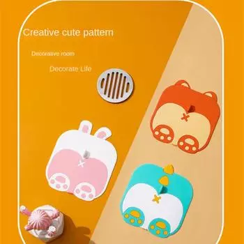 Герметизация канализации Милая и интересная крышка для сливного отверстия в полу, декоративная силиконовая гелевая накладка для дренажа, предотвращающая появление клопов и освежающая воздух