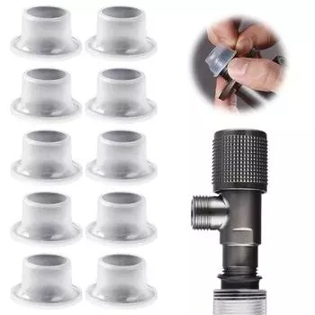 Герметизация крана от протечек, Треугольная силиконовая заглушка для крана от протечек, Лента из силиконового материала, Уплотнительное кольцо для резинового шланга, Для предотвращения протечек One Size белый