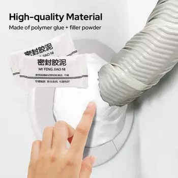 Герметизирующая глина, Бытовая водонепроницаемая замазка, Глина для заделки отверстий кондиционирования, Глина для ремонта отверстий, Глина для заделки стен One Size белый