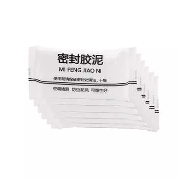 Герметизирующая глина, Бытовая водонепроницаемая замазка, Глина для заделки отверстий кондиционирования, Глина для ремонта отверстий, Глина для заделки стен One Size белый
