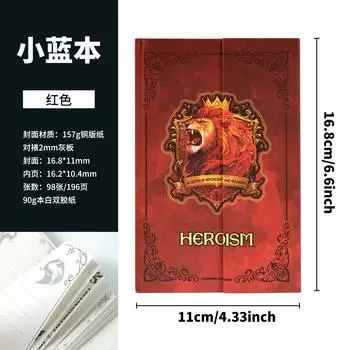 Героизм Героизм Тематический Справочник Высокая Ценность Красный Жесткий Чехол Магнитный Портативный Блокнот T01042000 красный