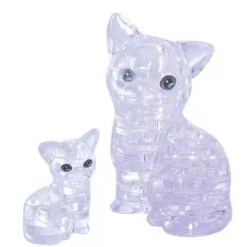 Gerryel White Cat 3D Crystal Puzzle JR1266 Корея 3d Пазл