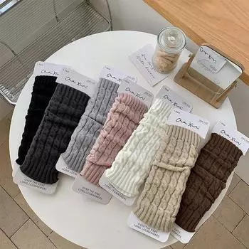 Гетры Лолита женские осенне-зимние толстые теплые вязаные носки до колен JK для девочек длинные носки чулки кавайные гетры