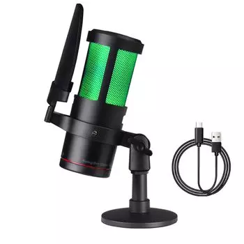 Gevvnss игровой микрофон USB ПК микрофон RGB-преобразование управления конденсаторный микрофон USB микрофон распределительный микрофон распределительный микрофон