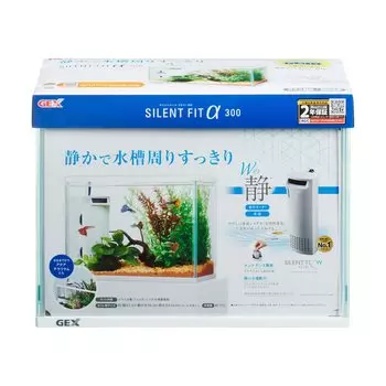 GEX AQUARIUM Polystyrene Silent Fit Alpha 300 with silent and power saving filter for fish белый