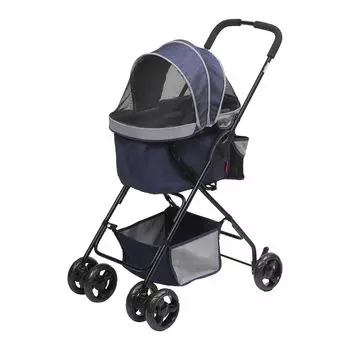 GEX Doggie Cart Super Light Lightweight Freestanding Pet Cart Denim for Dogs 3.6kg