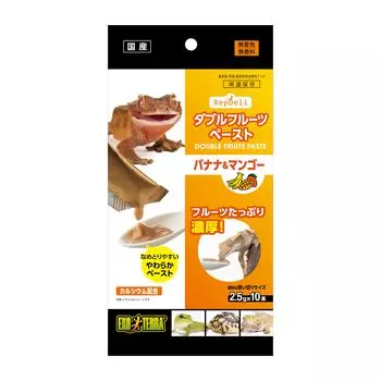 GEX EXOTERRA Repdeli Double Fruit Banana Мягкая паста, которую легко обогащать 2 типами пасты с высоким содержанием фруктов, одноразового использования x 10 штук, и манго,