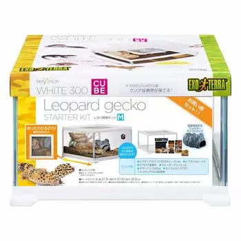 GEX EXOTERRA Reptile Leopa Breeding Kit M Стеклянная клетка для рептилий 6 предметов Стартовый набор с обогревателем xx Ш31,6 Г31,6 В19,2 см белый