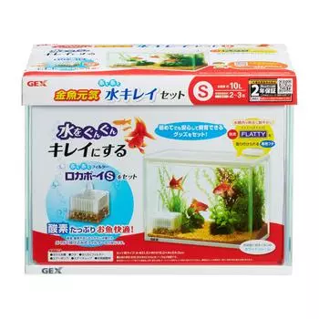 GEX GEX Goldfish Genki Bukubuku Water Clean Set S Простой набор для разведения рыбок для первого раза в комплекте с Rockaboy S