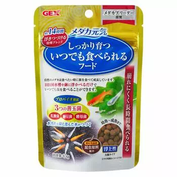 GEX GEX Medaka Genki Food that can be eaten large grain food 15g anytime, buoyancy,
