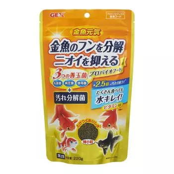 GEX Goldfish Genki Probio содержит 3 хороших плавающих гранул типа 220 г. Корм, Бактерии, Корм,