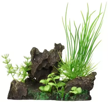 GEX Healing Waterscape MIX Plants Rock Brown