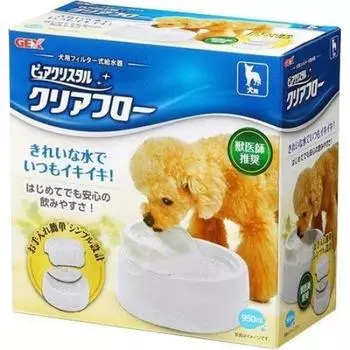 GEX Pure Crystal Clear Flow for Dogs White белый