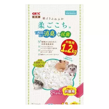 Gex Soft пушистее бумаги белый целлюлозный коврик натуральный дезодорант из твердой древесины антибактериальный напольный материал для хомяков и мелких животных 1,2 кг 100%