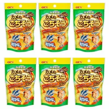 GEX Turtle Feast Fish 6 пакетиков хлеб, ароматизатор, корм,