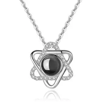 Гексаграммы Выражают Мою Любовь к Тебе Женская Цепочка на Ключицу