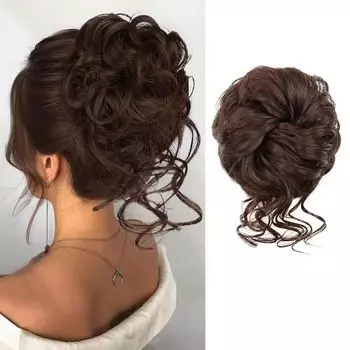 GFun Bun Set of Japanese Adult Partial Black Brown Wig, 2, Large, Style, Wedding, Cosplay, Shichi-Go-San, Ceremony, Engagement, China, Wig, темно-коричневого