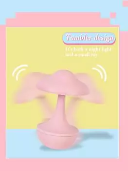 GGbingo Грибной Стакан Ночной Светильник RGB LED Сенсорные Лампы USB Зарядка Декомпрессионный Стакан Игрушка Спальня Украшения Комнаты Лампы оранжевый