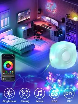 GGbingo Smart APP светодиодная лента для кемпинга ночник уличный портативный водонепроницаемый перезаряжаемый RGB рождественский декоративный светильник настроения хаки