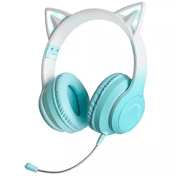 GHDVOP Cat Ear Bluetooth Cat Ear Wireless для проводных и беспроводных сетей Включает цвет радуги Включает руководство по эксплуатации на японском языке Удобно для Cat Ear
