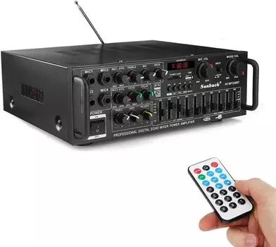 GHDVOP Усилитель мощности Bluetooth Аудио Усилитель звука Усилитель мощности для дома Цифровой усилитель Аудио усилитель Караоке Усилитель 110 В Эквалайзер USB SD 4