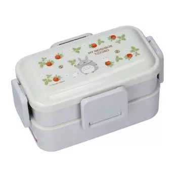 Ghibli Bento 2 Tier Lunch Посудомоечная машина Микроволновая печь Пушистый Bento Сделано в Верхний ярус Нижний ярус Студия Ghibli Мой сосед Клубничный набор Коробка, Коробка, Сейф,