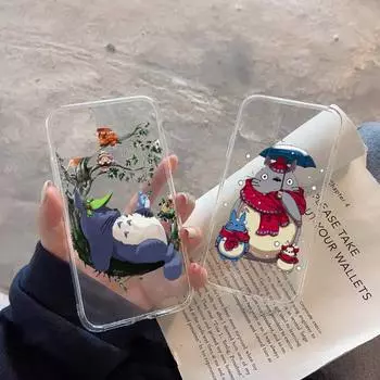 Ghibli Миядзаки Тоторо спрайт прочь чехол для телефона прозрачный мягкий для iphone 12 11 13 7 8 6 s plus x xs xr pro max mini iphone 11 pro