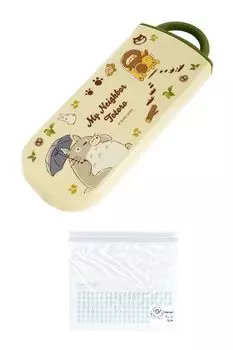 Ghibli Trio Set Палочки для еды Ложка Вилка Футляр для палочек для еды Bento Палочки для еды Выдвижной тип Сделано в Японии Можно мыть в посудомоечной машине Антибактериальный Studio Ghibli Мой