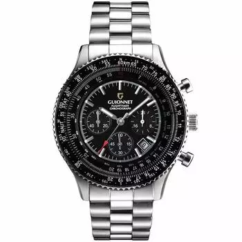 Часы Ghione Flight Timer Pilot Chronograph FT42SBK День отца