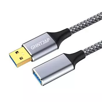 GHNTJAP USB extension cable 1M USB3.0 cable A-A type male female 5Gbps high speed data transfer usb extension cord Heavy duty nylon gold plated