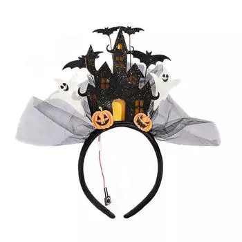Ghost 3d Halloween Castle Luminescent Pumpkin Hairband Party Costume Gift Props