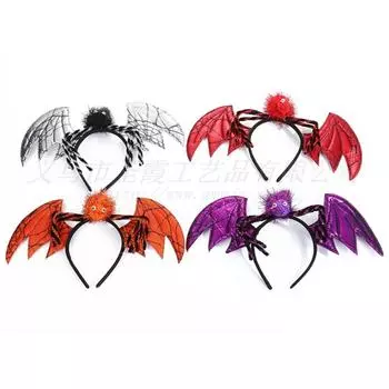 Ghost Bat Headband Cloth Spider Headband Creative Halloween Hairband Halloween красный